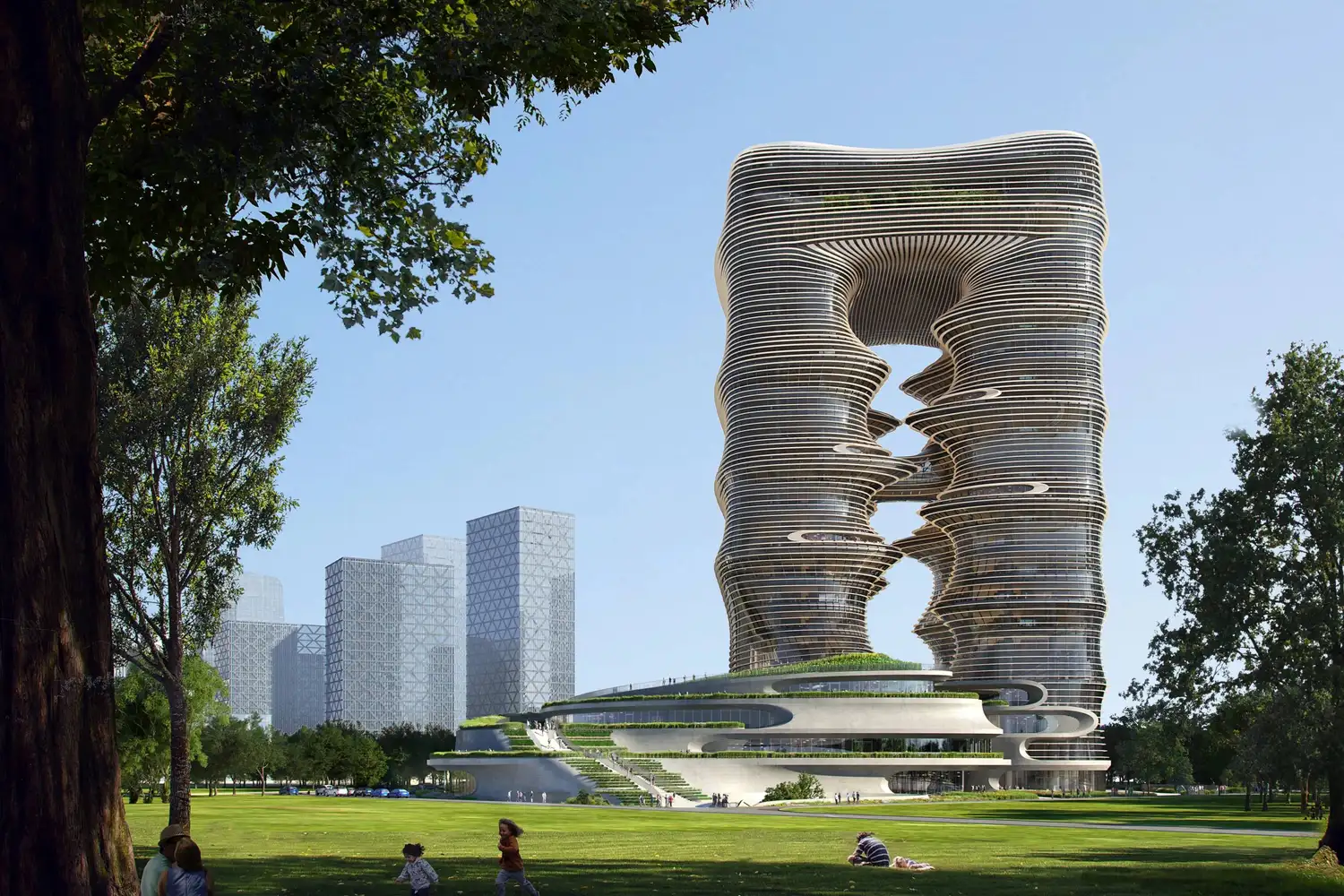 معماری آینده در چین: شاهکار مواج زاها حدید 🚀✨