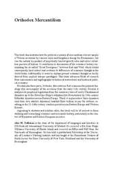 دانلود کتاب Orthodox mercantilism: political economy in the Byzantine commonwealth