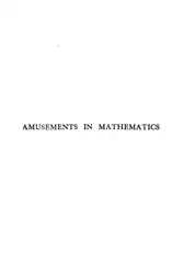 Amusements in Mathematics image