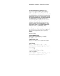 Manual for Research... image