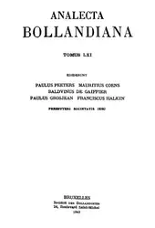Analecta Bollandiana image