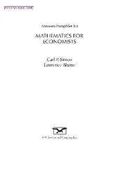 Mathematics for Economists.... image