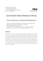 Local invariant feature... image