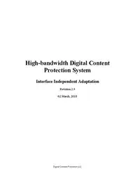 دانلود کتاب High-bandwidth Digital Content Protection System: Interface Independent Adaptation: Revision 2.3