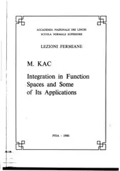 دانلود کتاب Integration in function spaces and some of its applications (Lezioni fermiane)