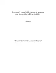 Lebesgue’s remarkable theory...