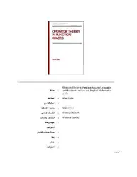 دانلود کتاب Operator theory in function spaces