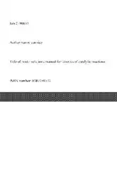 Kinetics of Catalytic... image