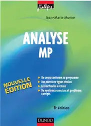 Download Analyse MP : cours, méthodes et exercices corrigés