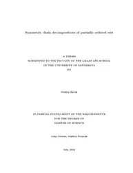 Symmetric chain decompositions... image