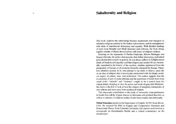 Subalternity and Religion:... image