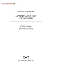 دانلود کتاب Economics, Mathematical Solutions