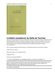 La nation canadienne... image