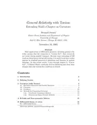دانلود کتاب General Relativity (General Relativity with Torsion: Extending Wald’s Chapter on Curvature)