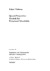 دانلود کتاب Quasi-Projective Moduli for Polarized Manifolds