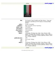 The Death of... image