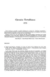 Chronica Tertullianea et... image