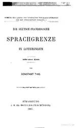 Die deutsch-französische Sprachgrenze... image