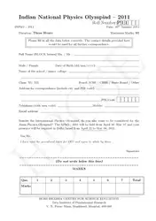 INPhO ۲۰۱۱ Question... image