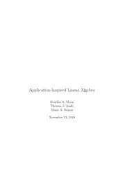 Application-Inspired Linear Algebra image