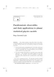 دانلود کتاب Parafermionic observables and their applications to planar statistical physics models