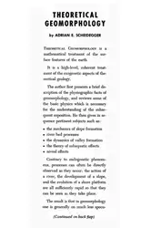 Theoretical Geomorphology image