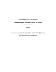 دانلود کتاب Fundamentals of Microelectronics Solutions Manual