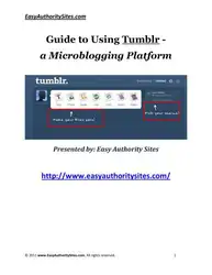 Download Guide to Using Tumblr - a Microblogging Platform
