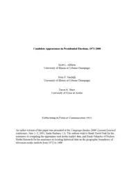 Candidate Appearances in... image