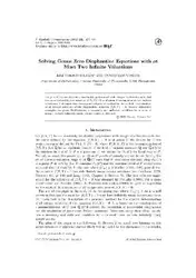 Genus ۰ diophantine... image