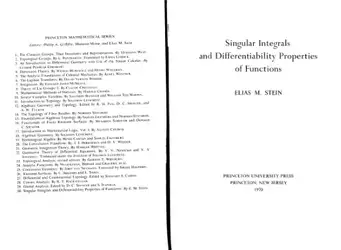 Singular Integrals and... image