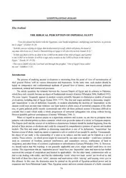 The Biblical perception... image