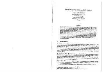 Moduli spaces and... image