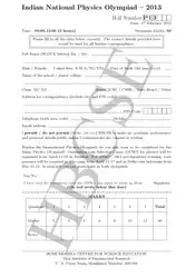 INPhO ۲۰۱۳ Question... image