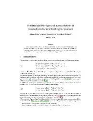 دانلود کتاب Orbital stability of ground state solutions of coupled nonlinear Schrödinger equations