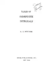 Tables of indefinite... image