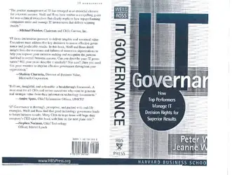 دانلود کتاب IT Governance: How Top Performers Manage IT Decision Rights for Superior Results