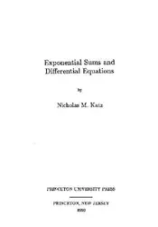 دانلود کتاب Exponential sums and differential equations