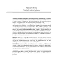 دانلود کتاب Complex Networks: Principles, Methods and Applications