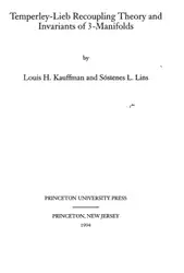 دانلود کتاب Temperley-Lieb recoupling theory and invariants of 3-manifolds