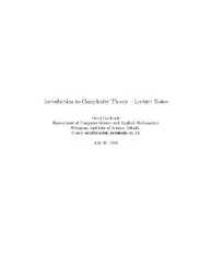 دانلود کتاب Introduction to Complexity Theory