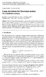 دانلود کتاب Large deviation for Brownian motion in a random scenery