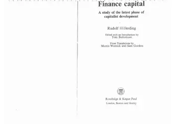 Finance Capital: A... image