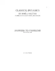 دانلود کتاب Solution manual for Classical dynamics. A contemporary approach