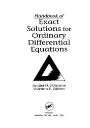 دانلود کتاب Handbook of exact solutions for ordinary differential equations