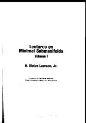 دانلود کتاب Lectures on minimal submanifolds