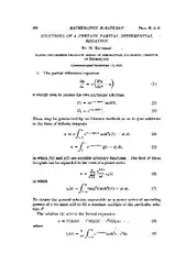 دانلود کتاب Solutions of a Certain Partial Differential Equation