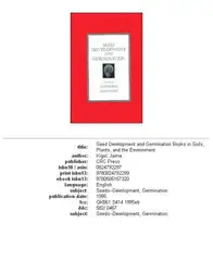 Seed development and... image