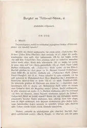 Burgâzi ve Fütüvvetnamesi image