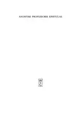 Anonymi Professoris Epistulae image